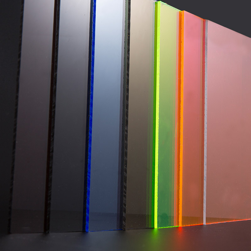 Doorzichtig kleurrijk acrylblad