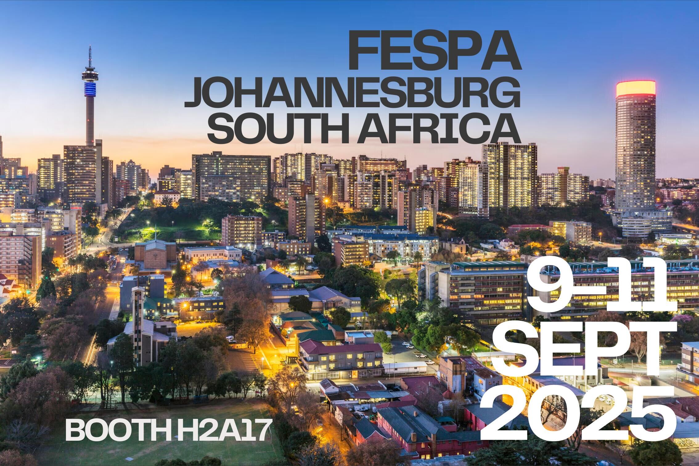 Fespa Africa 2025 9-11 september Johannesburg, Zuid-Afrika H2A17